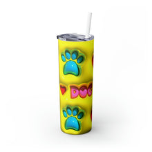Load image into Gallery viewer, Yellow Dog Mom Skinny Tumbler with Straw, 20oz