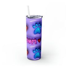 Load image into Gallery viewer, Purple Dog Mom Skinny Tumbler with Straw, 20oz