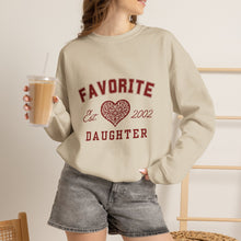 Load image into Gallery viewer, Favorite Daughter Sweatshirt - Est. Date or Year Heart Graphic Crewneck