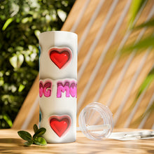 Load image into Gallery viewer, White Dog Mom Skinny Tumbler with Straw, 20oz