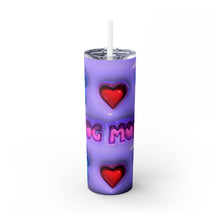 Load image into Gallery viewer, Purple Dog Mom Skinny Tumbler with Straw, 20oz