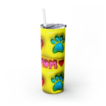 Load image into Gallery viewer, Yellow Dog Mom Skinny Tumbler with Straw, 20oz