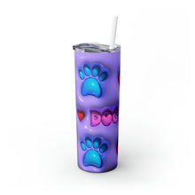 Load image into Gallery viewer, Purple Dog Mom Skinny Tumbler with Straw, 20oz