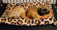 Load image into Gallery viewer, Personalized Pet Bed | Dog Name Bed | Animal Leopard Print Bed | Soft Fluffy Dog Bed | Comfy Cozy Bed | Washable Dog Bed | Dog Bedding | Cat Bedding