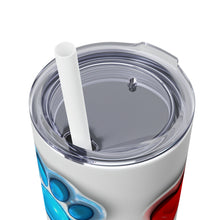 Load image into Gallery viewer, White Dog Mom Skinny Tumbler with Straw, 20oz