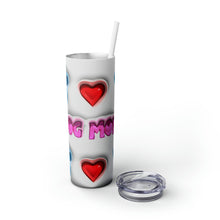 Load image into Gallery viewer, White Dog Mom Skinny Tumbler with Straw, 20oz
