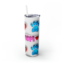 Load image into Gallery viewer, White Dog Mom Skinny Tumbler with Straw, 20oz