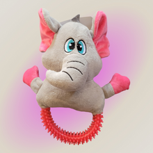 Load image into Gallery viewer, Elephant Plush Dog Toy with a Pull Handle
