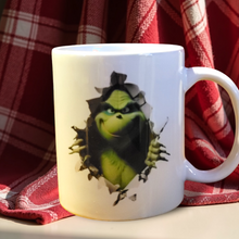 Load image into Gallery viewer, Grinch Break Out Cup, Christmas Ceramic Cup, Grinch Cup, Grinch Mug, Seasonal Gift, Christmas Keepsake, Personalized Gift, Coffee Cup