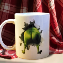 Load image into Gallery viewer, Grinch Break Out Cup, Christmas Ceramic Cup, Grinch Cup, Grinch Mug, Seasonal Gift, Christmas Keepsake, Personalized Gift, Coffee Cup