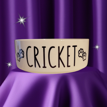 Load image into Gallery viewer, Personalized Ceramic Dog Bowl Cat Bowl