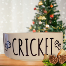 Load image into Gallery viewer, Personalized Ceramic Dog Bowl Cat Bowl