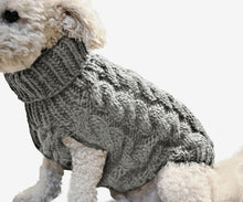 Load image into Gallery viewer, Dog Cat Gray Sweater Vest Knitted Clothes Winter Coat Apparel Pet Costume Puppy