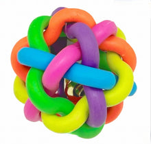 Load image into Gallery viewer, Colorful Knotted Interlocking Cat Toy with Jingle Bell
