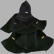 Load image into Gallery viewer, Casual Black Knit Bucket Hat Adjustable