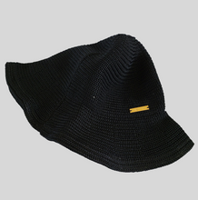 Load image into Gallery viewer, Casual Black Knit Bucket Hat Adjustable