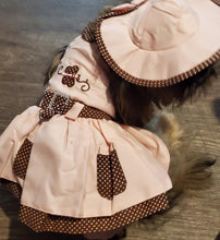 Load image into Gallery viewer, Pink and Brown Southern Belle Butterfly Dress Outfit Dog Cat Pet