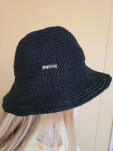 Load image into Gallery viewer, Casual Black Knit Bucket Hat Adjustable
