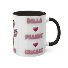 Load image into Gallery viewer, Personalized Dog Mom Mugs, Peace Love Paws Mug, Custom Name Mug, Dog Cup, Custom Dog Gift, Customized Dog Lover Gift, Gift for her, Dog Mom Gift 11oz