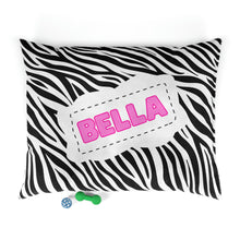 Load image into Gallery viewer, Personalized Pet Bed | Dog Bed | Cat Bedding | Soft Fluffy Dog Bed | Comfy Cozy Bed | Washable Bed | Best Dog Bed | Animal Zebra Print Bed