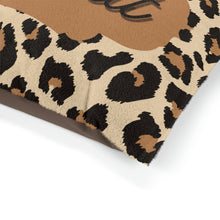 Load image into Gallery viewer, Personalized Pet Bed | Dog Name Bed | Animal Leopard Print Bed | Soft Fluffy Dog Bed | Comfy Cozy Bed | Washable Dog Bed | Dog Bedding | Cat Bedding