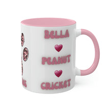 Load image into Gallery viewer, Personalized Dog Mom Mugs, Peace Love Paws Mug, Custom Name Mug, Dog Cup, Custom Dog Gift, Customized Dog Lover Gift, Gift for her, Dog Mom Gift 11oz