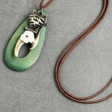 Load image into Gallery viewer, Adorable Kitten Cat Pendant Green Necklace