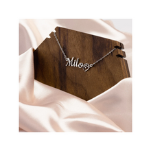 Load image into Gallery viewer, Personalized Puppy Dog Mom Necklace | Dog Paw Jewelry | Name Necklace | Custom Name Dog Necklace | Valentine's Day Gift | Puppy Dog Gift