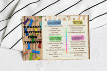 Load image into Gallery viewer, Dog Treats Recipe, Peanut Butter Treats for dogs, Natural Treats, 4X6 Recipe Card Digital Download, Immediate Printable Download, Dog Moms