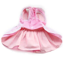 Load image into Gallery viewer, Pink and White Polka Dot Southern Belle Frog Dress Outfit Dog Cat Pet