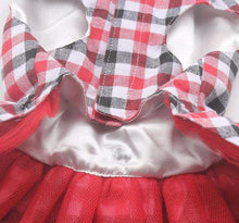 Load image into Gallery viewer, Checkered Red and Blue Plaid Dress Dog Cat Pet
