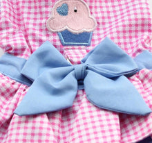 Load image into Gallery viewer, Pink / Blue Southern Belle Dress, Hat, Bloomer Set Dog Cat Pet