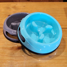 Load image into Gallery viewer, slow feeding dog cat pet animal bowl grey blue