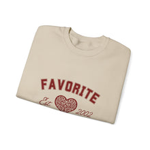 Load image into Gallery viewer, Favorite Daughter Sweatshirt - Est. Date or Year Heart Graphic Crewneck

