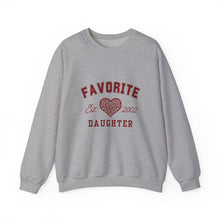 Load image into Gallery viewer, Favorite Daughter Sweatshirt - Est. Date or Year Heart Graphic Crewneck
