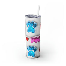 Load image into Gallery viewer, White Dog Mom Skinny Tumbler with Straw, 20oz
