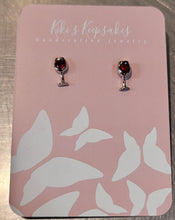 Load image into Gallery viewer, Earrings Wine Glass With Red Wine Fun Pair Gift - NEW
