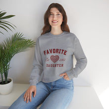 Load image into Gallery viewer, Favorite Daughter Sweatshirt - Est. Date or Year Heart Graphic Crewneck
