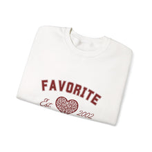Load image into Gallery viewer, Favorite Daughter Sweatshirt - Est. Date or Year Heart Graphic Crewneck
