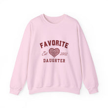 Load image into Gallery viewer, Favorite Daughter Sweatshirt - Est. Date or Year Heart Graphic Crewneck
