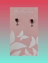 Load image into Gallery viewer, Earrings Wine Glass With Red Wine Fun Pair Gift - NEW
