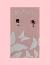 Load image into Gallery viewer, Earrings Wine Glass With Red Wine Fun Pair Gift - NEW
