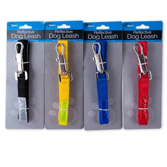 4' Reflective Dog Leash Variety of Colors