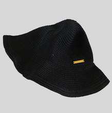 Load image into Gallery viewer, Casual Black Knit Bucket Hat Adjustable
