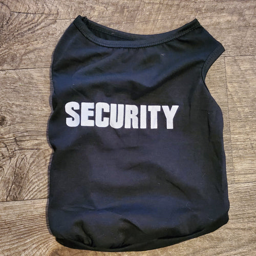 Security T-shirt for Dogs and Cats Black Apparel