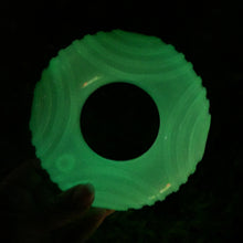 Load image into Gallery viewer, Glow In The Dark Donut Squeaky Dog Toy
