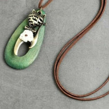 Load image into Gallery viewer, Adorable Kitten Cat Pendant Green Necklace
