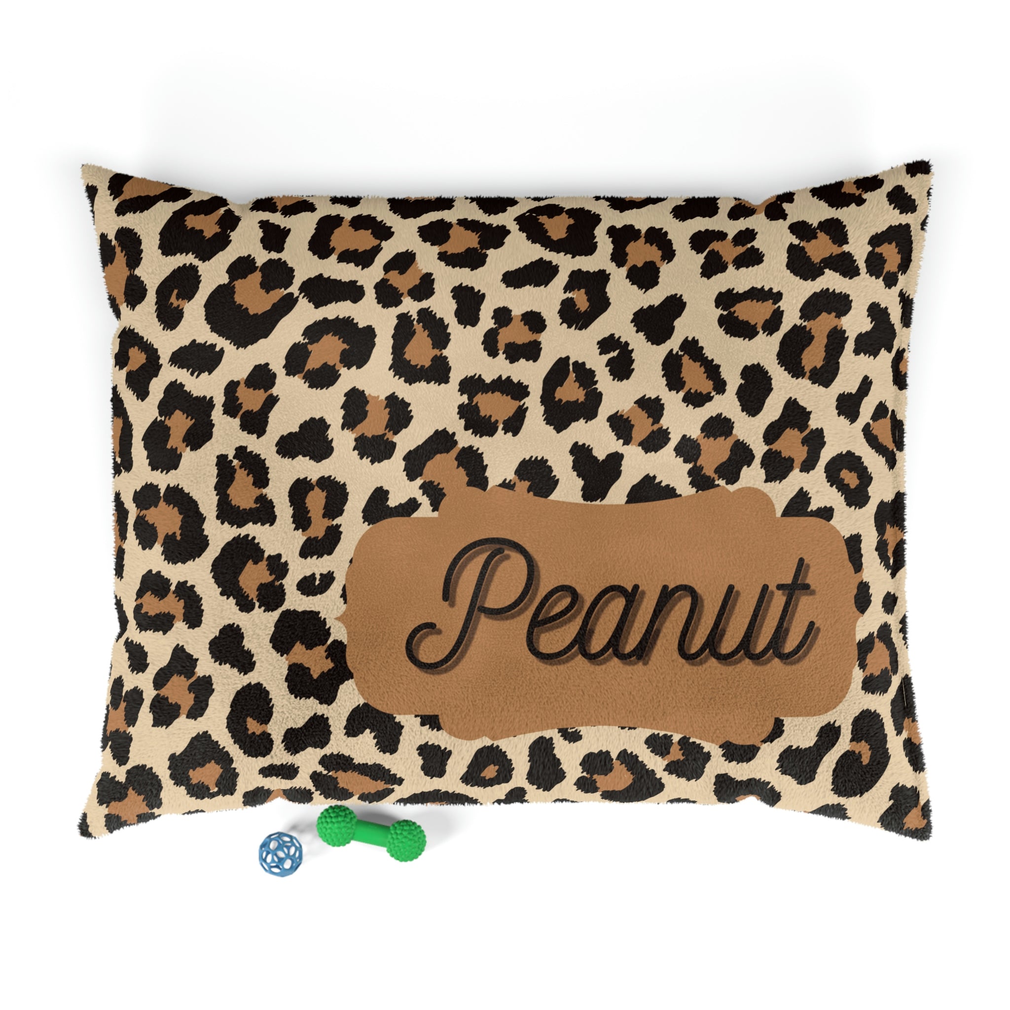 Personalized Pet Bed Dog Name Bed Animal Leopard Print Bed