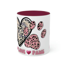 Load image into Gallery viewer, Personalized Dog Mom Mugs, Peace Love Paws Mug, Custom Name Mug, Dog Cup, Custom Dog Gift, Customized Dog Lover Gift, Gift for her, Dog Mom Gift 11oz
